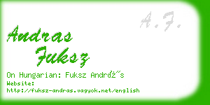 andras fuksz business card